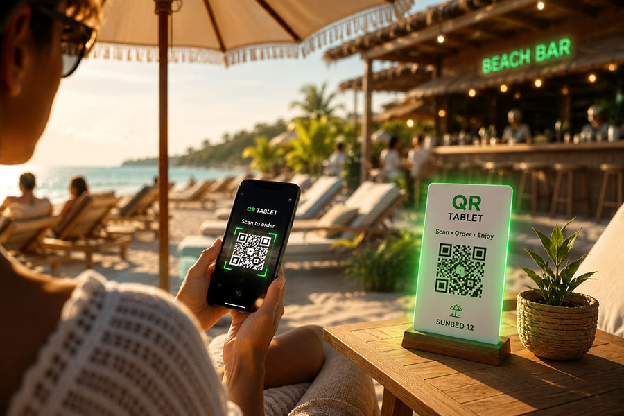 QR Tablet Beach Bar